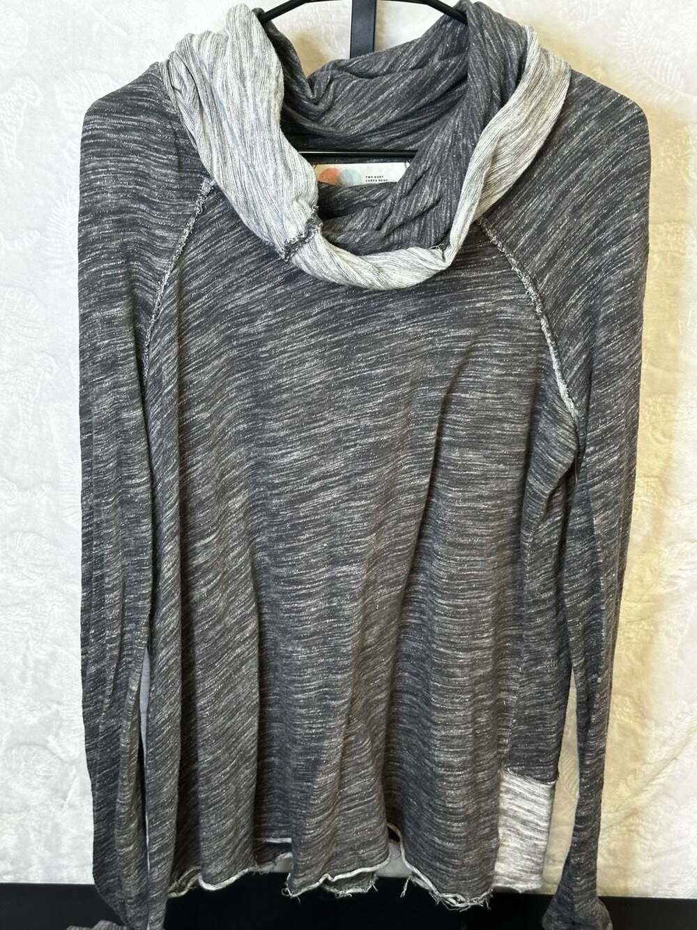 FP Beach Two Body Cowl Neck Long Sleeve Top